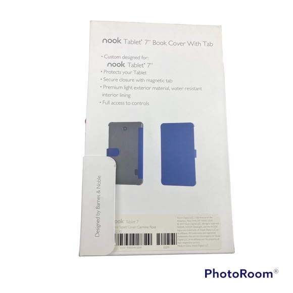 💙Nook Tablet 7” Cover Carmine Rose - Picture 2 of 3